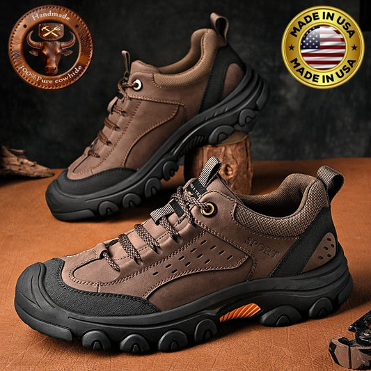 (🔥50% de descuento hoy - ¡no te lo pierdas!) - Zapatos de senderismo de cuero suaves y cómodos - Diseño ergonómico - (te permite caminar todo el día sin cansarte)