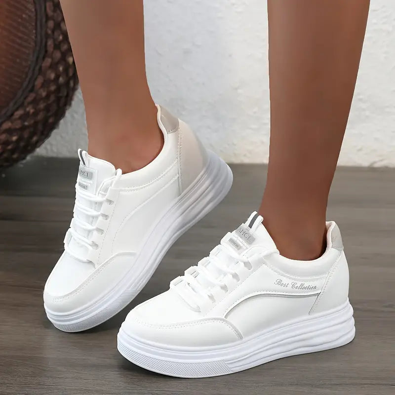 (🔥50% de descuento hoy - no te lo pierdas) ⏰ - Zapatos casuales de mujer de piel suave con suela gruesa (soporte - alivio del dolor en los pies)