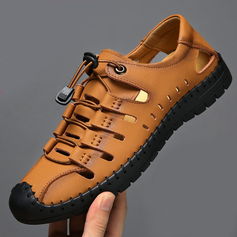 (🔥 60% de descuento por tiempo limitado) - Sandalias de Cuero Ergonómicas - Alivia el Dolor de Pies
