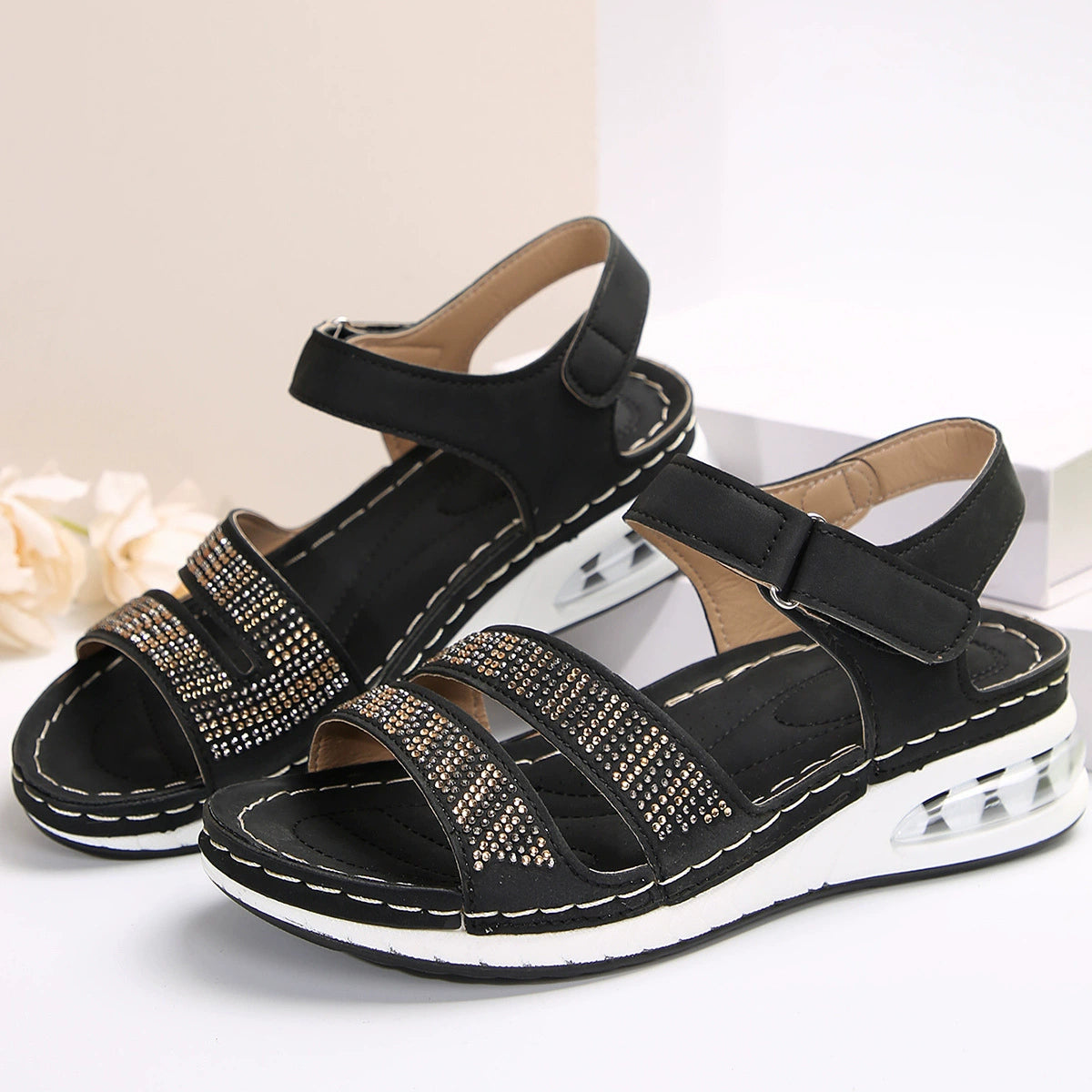🔥 50% de descuento por tiempo limitado - Sandalias ortopédicas con colchón de aire que absorben los impactos - Diseño ergonómico ✅ Haz que tu caminata sea más cómoda