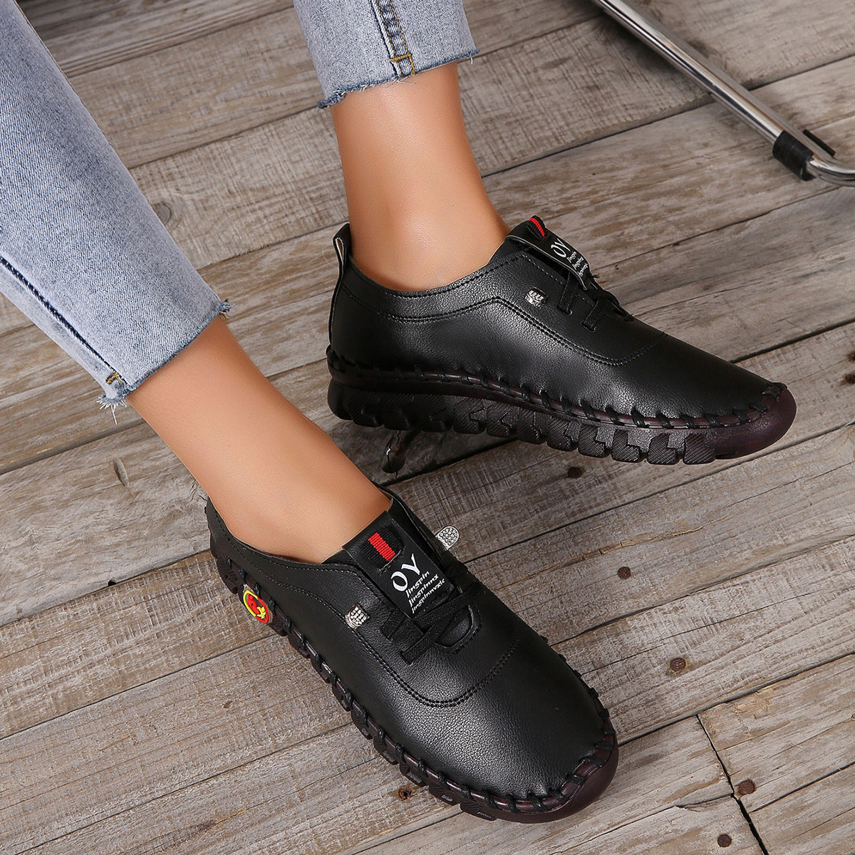 (🔥50% de descuento hoy - ¡no te lo pierdas!) - Zapatos ortopédicos de cuero para mujer suaves y cómodos - Diseño ergonómico y artesanal (soporte de arco - alivio del dolor de pies)