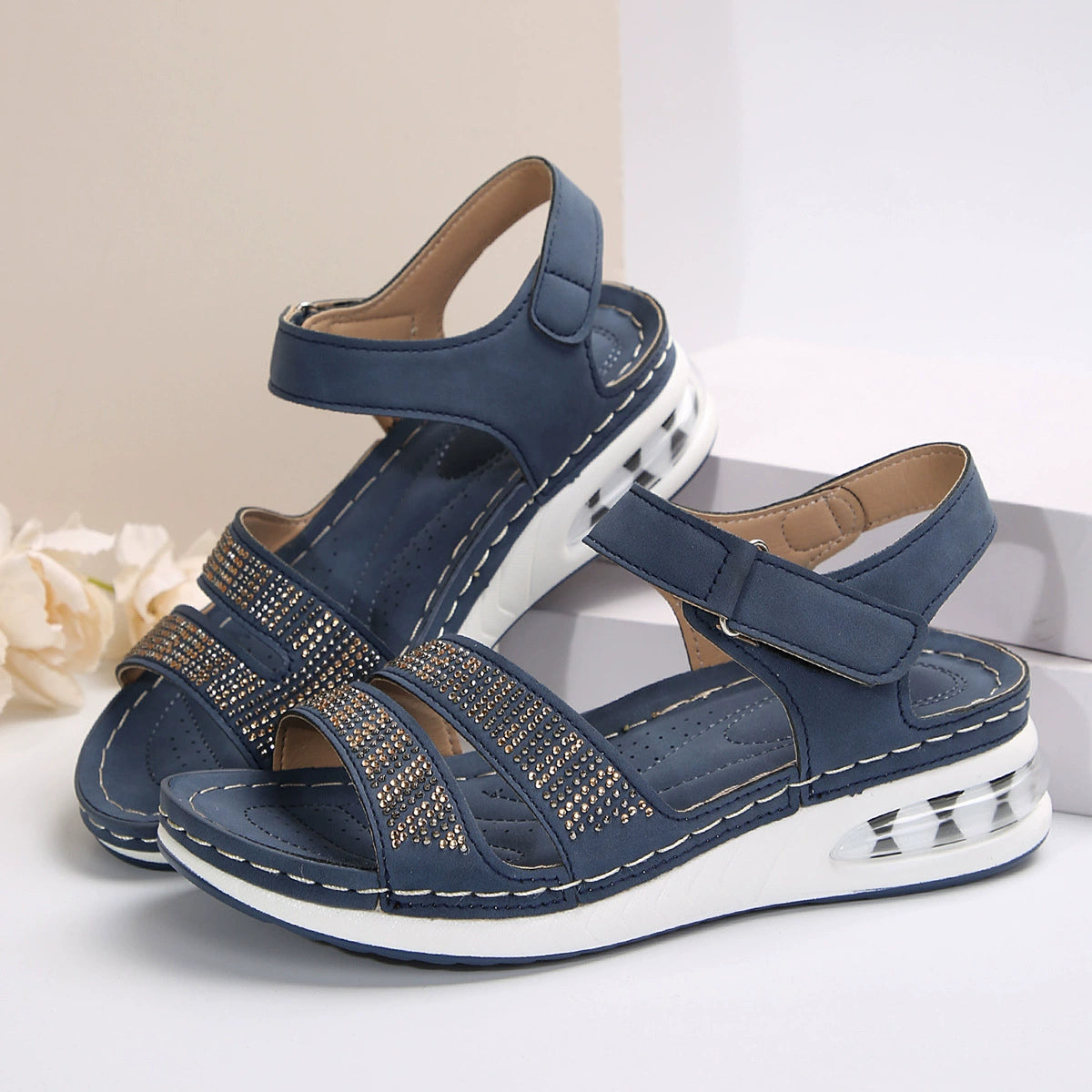 🔥 50% de descuento por tiempo limitado - Sandalias ortopédicas con colchón de aire que absorben los impactos - Diseño ergonómico ✅ Haz que tu caminata sea más cómoda