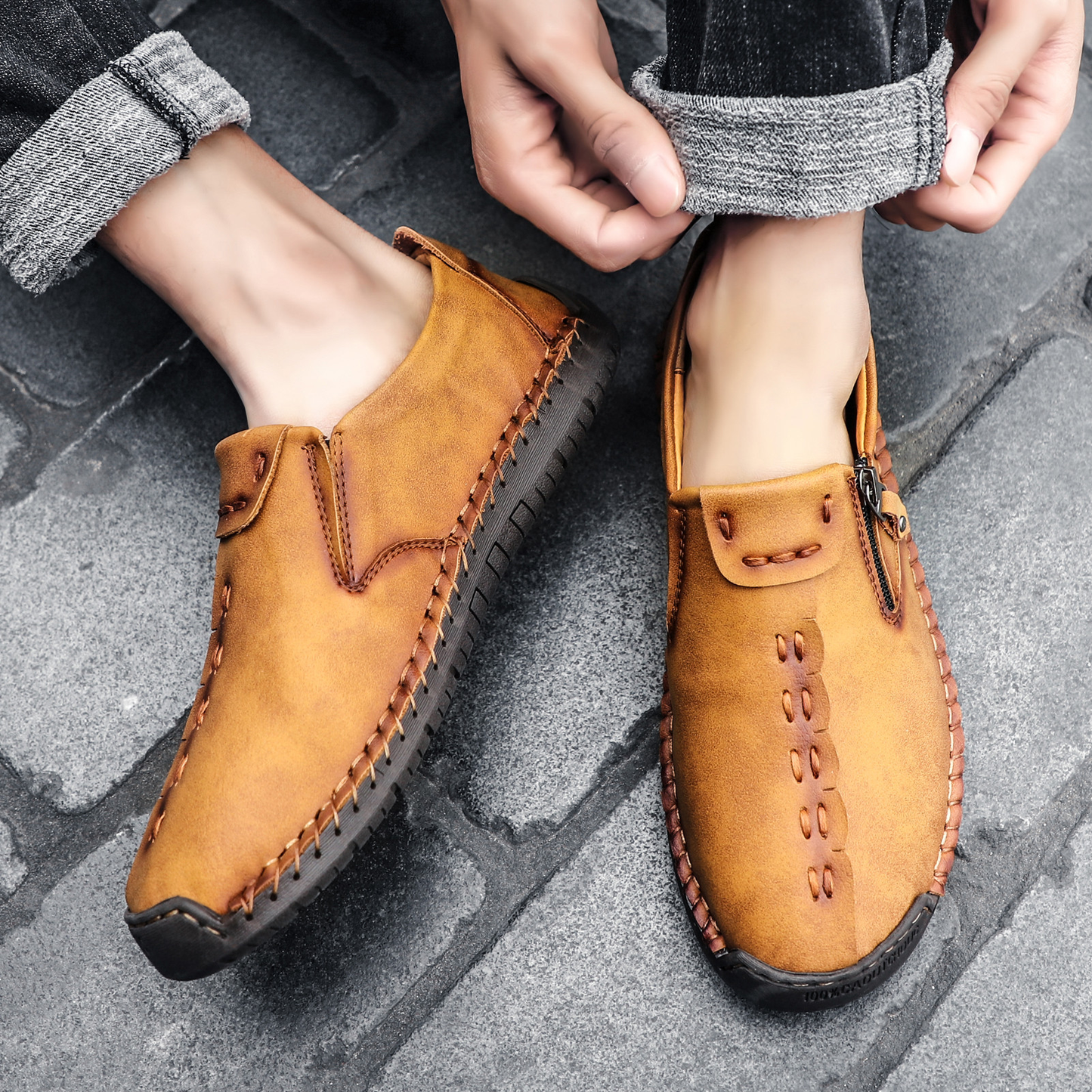 【🎉 60% de descuento por tiempo limitado, solo hoy. ¡No te lo pierdas!】 - Zapatos ortopédicos para hombre hechos con piel de becerro australiana. 👞 Caminata cómoda y alivio del dolor ✅