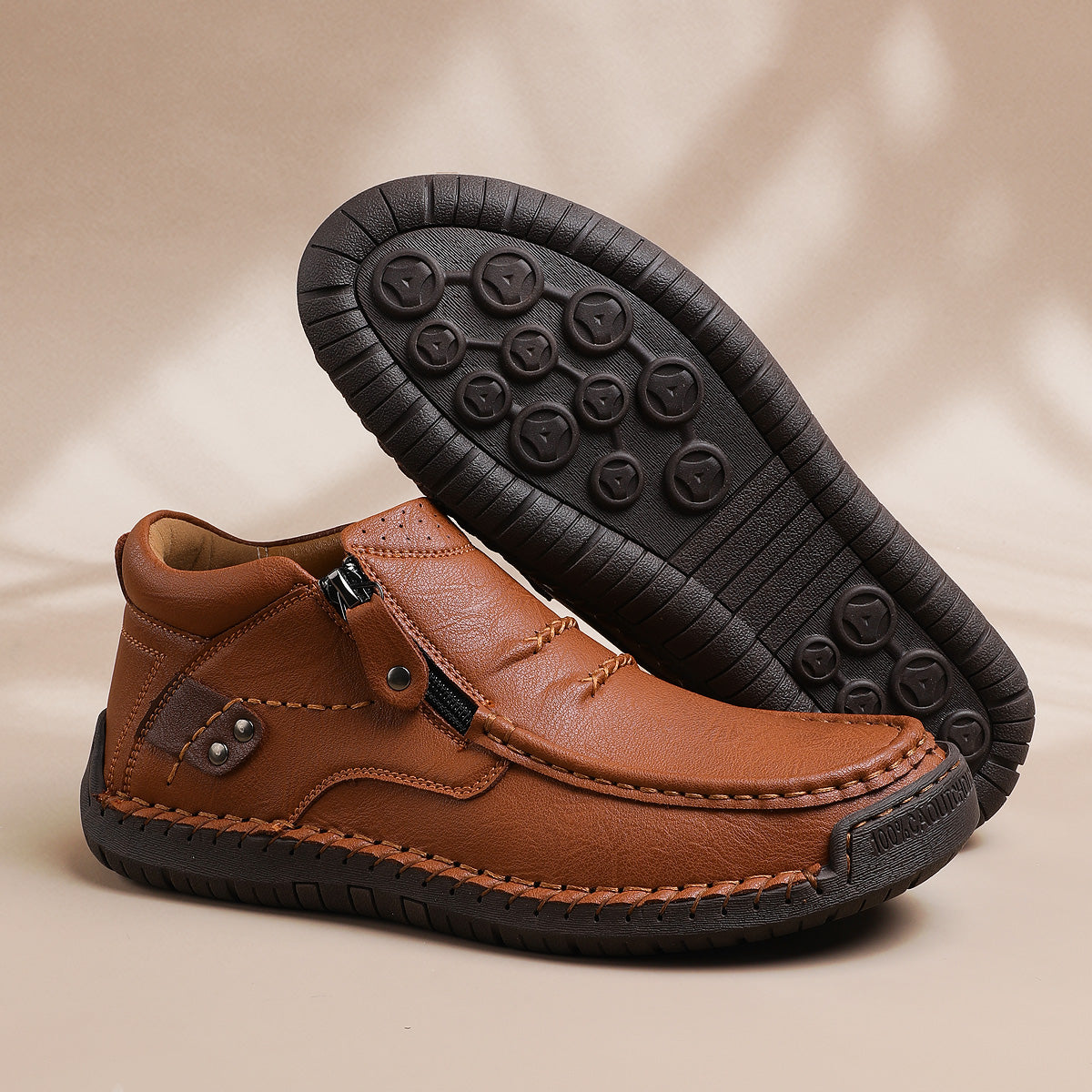 ⏰70% de descuento por tiempo limitado🛒Botas de conducir sin cordones de cuero premium hechas a mano para hombre