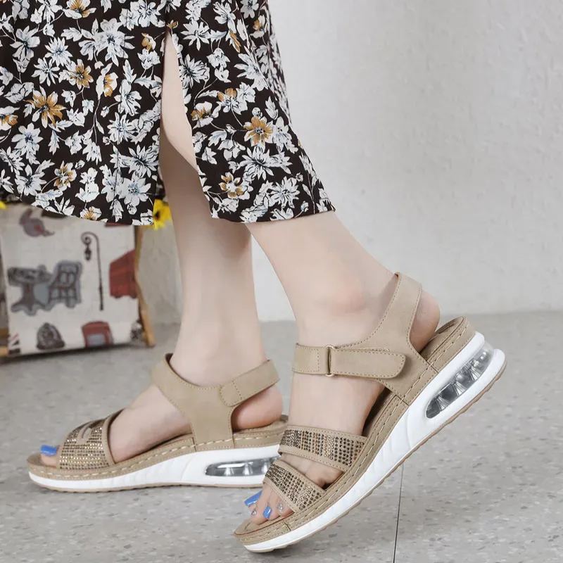 🔥 50% de descuento por tiempo limitado - Sandalias ortopédicas con colchón de aire que absorben los impactos - Diseño ergonómico ✅ Haz que tu caminata sea más cómoda