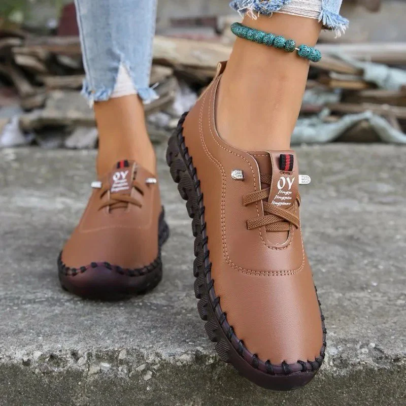 (🔥50% de descuento hoy - ¡no te lo pierdas!) - Zapatos ortopédicos de cuero para mujer suaves y cómodos - Diseño ergonómico y artesanal (soporte de arco - alivio del dolor de pies)