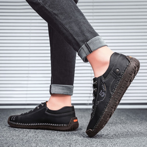 (🔥50% de descuento hoy - ¡no te lo pierdas!) Zapatos de cuero hechos a mano de marca italiana, suaves y cómodos (soporte de arco - hace que caminar sea más fácil)