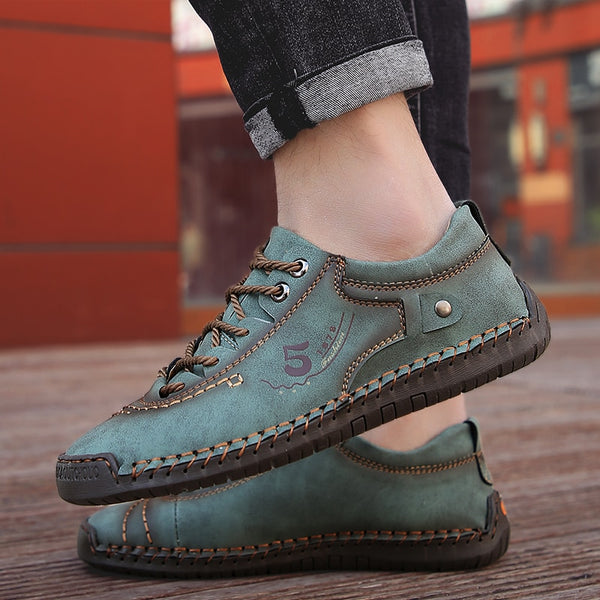 (🔥50% de descuento hoy - ¡no te lo pierdas!) Zapatos de cuero hechos a mano de marca italiana, suaves y cómodos (soporte de arco - hace que caminar sea más fácil)