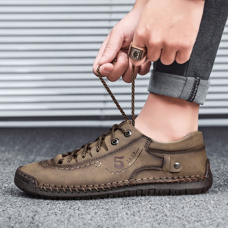 (🔥50% de descuento hoy - ¡no te lo pierdas!) Zapatos de cuero hechos a mano de marca italiana, suaves y cómodos (soporte de arco - hace que caminar sea más fácil)