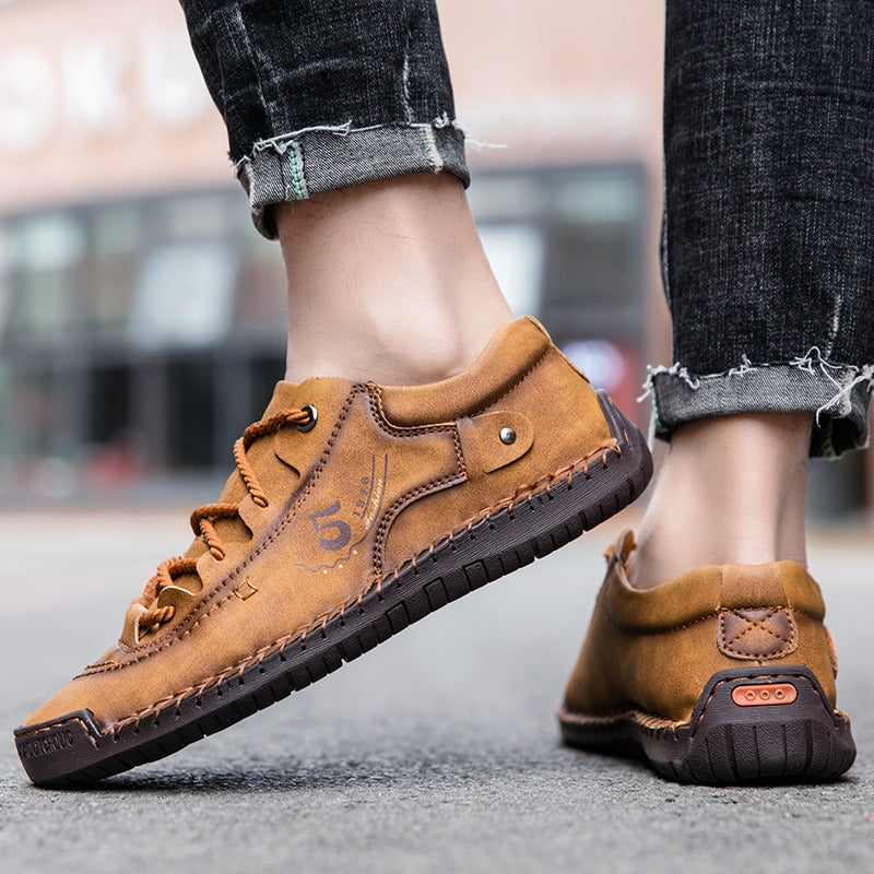 (🔥50% de descuento hoy - ¡no te lo pierdas!) Zapatos de cuero hechos a mano de marca italiana, suaves y cómodos (soporte de arco - hace que caminar sea más fácil)