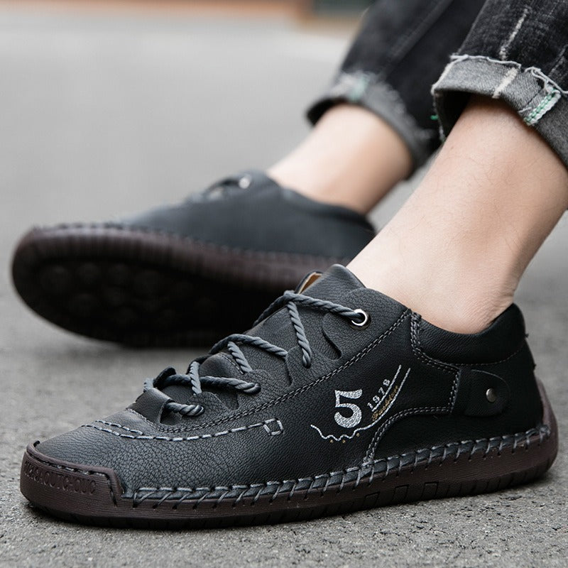 (🔥50% de descuento hoy - ¡no te lo pierdas!) Zapatos de cuero hechos a mano de marca italiana, suaves y cómodos (soporte de arco - hace que caminar sea más fácil)