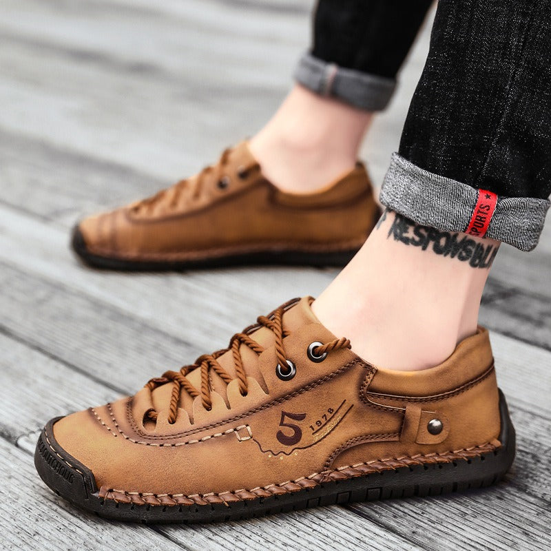 (🔥50% de descuento hoy - ¡no te lo pierdas!) Zapatos de cuero hechos a mano de marca italiana, suaves y cómodos (soporte de arco - hace que caminar sea más fácil)