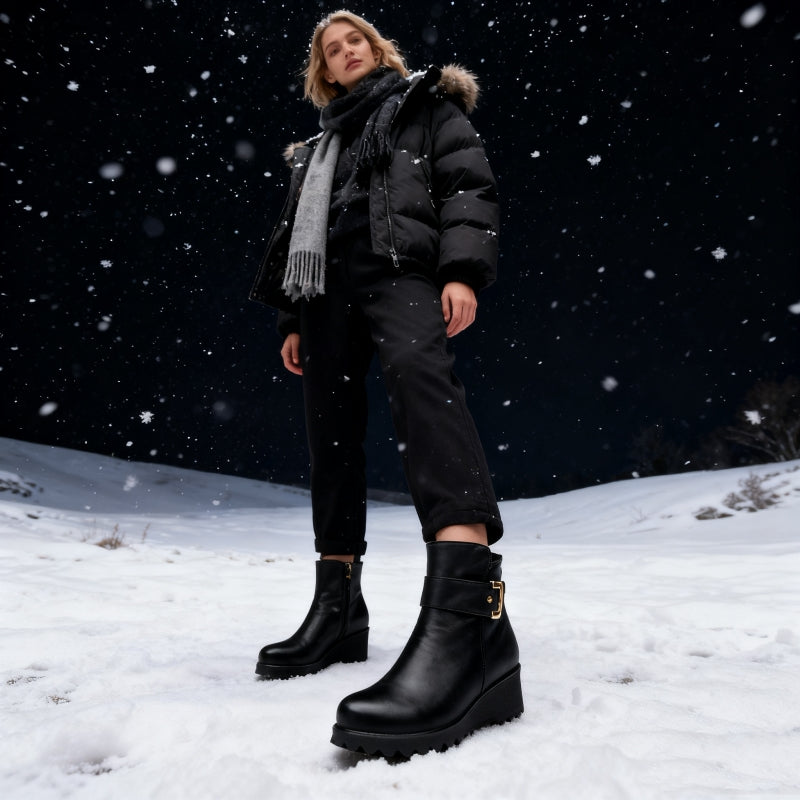 (🔥50% de descuento hoy - ¡no te lo pierdas!) - Zapatos ortopédicos de cuero y lana suaves y cómodos - Diseño ergonómico artesanal (te permite caminar todo el día sin sentirte cansado)