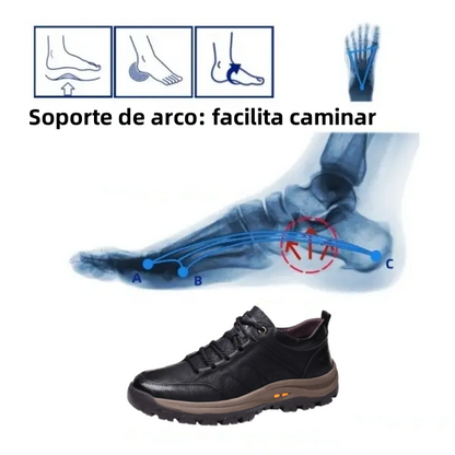 [🎉60% de descuento hoy - ¡no te lo pierdas!] - Zapatos ortopédicos cómodos de auténtica piel de becerro australiana 👞 (soporte de arco - alivia el dolor de pies) que te permiten caminar cómodamente ✅