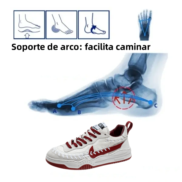 [Descuento por tiempo limitado - 60% de descuento] 🔥 Zapatos casuales ergonómicos 👞 Soporte de arco - Deshazte fácilmente del dolor de pies - Caminata cómoda✅