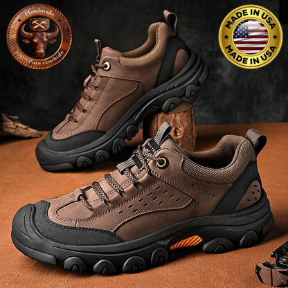(🔥50% de descuento hoy - ¡no te lo pierdas!) - Zapatos de senderismo de cuero suaves y cómodos - Diseño ergonómico - (te permite caminar todo el día sin cansarte)