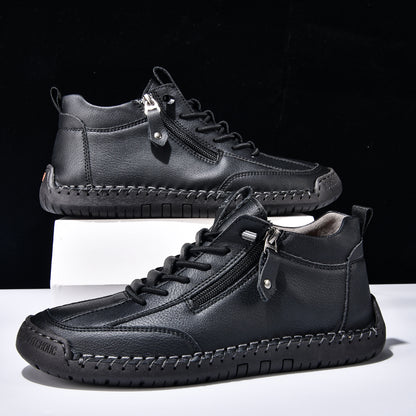 ⏰ÚLTIMO DÍA - 70% DE DESCUENTO🛒 Botas de cuero informales para hombre, ideales para actividades al aire libre, cómodas para caminar y conducir