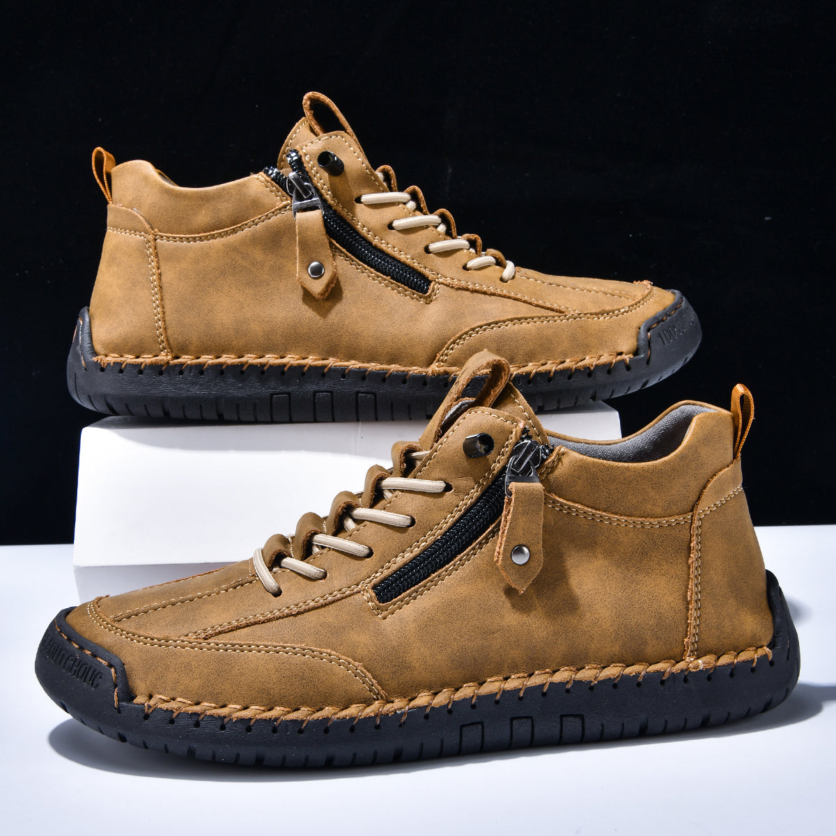 ⏰ÚLTIMO DÍA - 70% DE DESCUENTO🛒 Botas de cuero informales para hombre, ideales para actividades al aire libre, cómodas para caminar y conducir