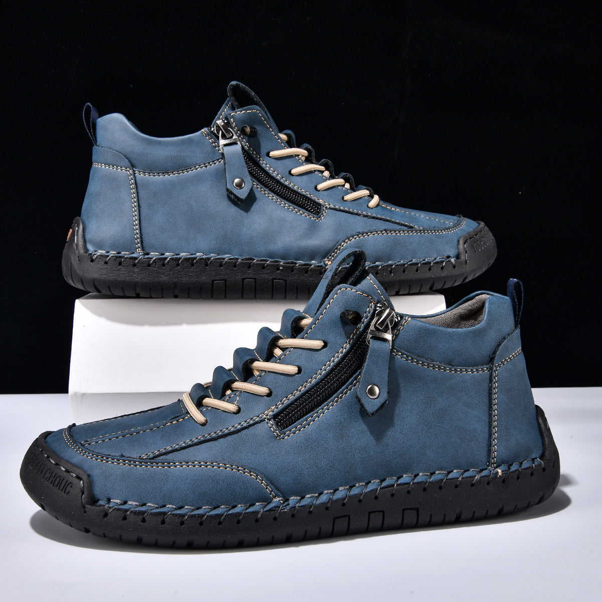 ⏰ÚLTIMO DÍA - 70% DE DESCUENTO🛒 Botas de cuero informales para hombre, ideales para actividades al aire libre, cómodas para caminar y conducir