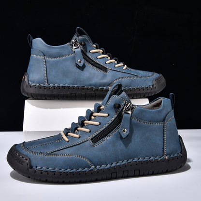 ⏰ÚLTIMO DÍA - 70% DE DESCUENTO🛒 Botas de cuero informales para hombre, ideales para actividades al aire libre, cómodas para caminar y conducir