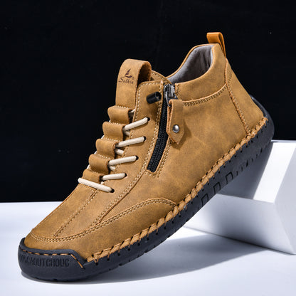⏰ÚLTIMO DÍA - 70% DE DESCUENTO🛒 Botas de cuero informales para hombre, ideales para actividades al aire libre, cómodas para caminar y conducir