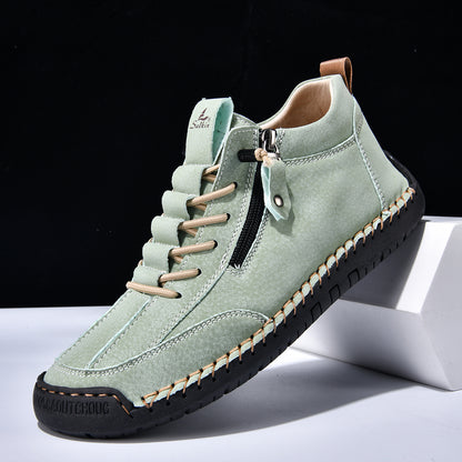 ⏰ÚLTIMO DÍA - 70% DE DESCUENTO🛒 Botas de cuero informales para hombre, ideales para actividades al aire libre, cómodas para caminar y conducir