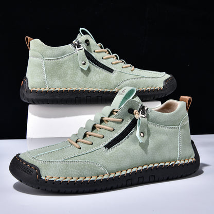 ⏰ÚLTIMO DÍA - 70% DE DESCUENTO🛒 Botas de cuero informales para hombre, ideales para actividades al aire libre, cómodas para caminar y conducir