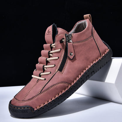 ⏰ÚLTIMO DÍA - 70% DE DESCUENTO🛒 Botas de cuero informales para hombre, ideales para actividades al aire libre, cómodas para caminar y conducir