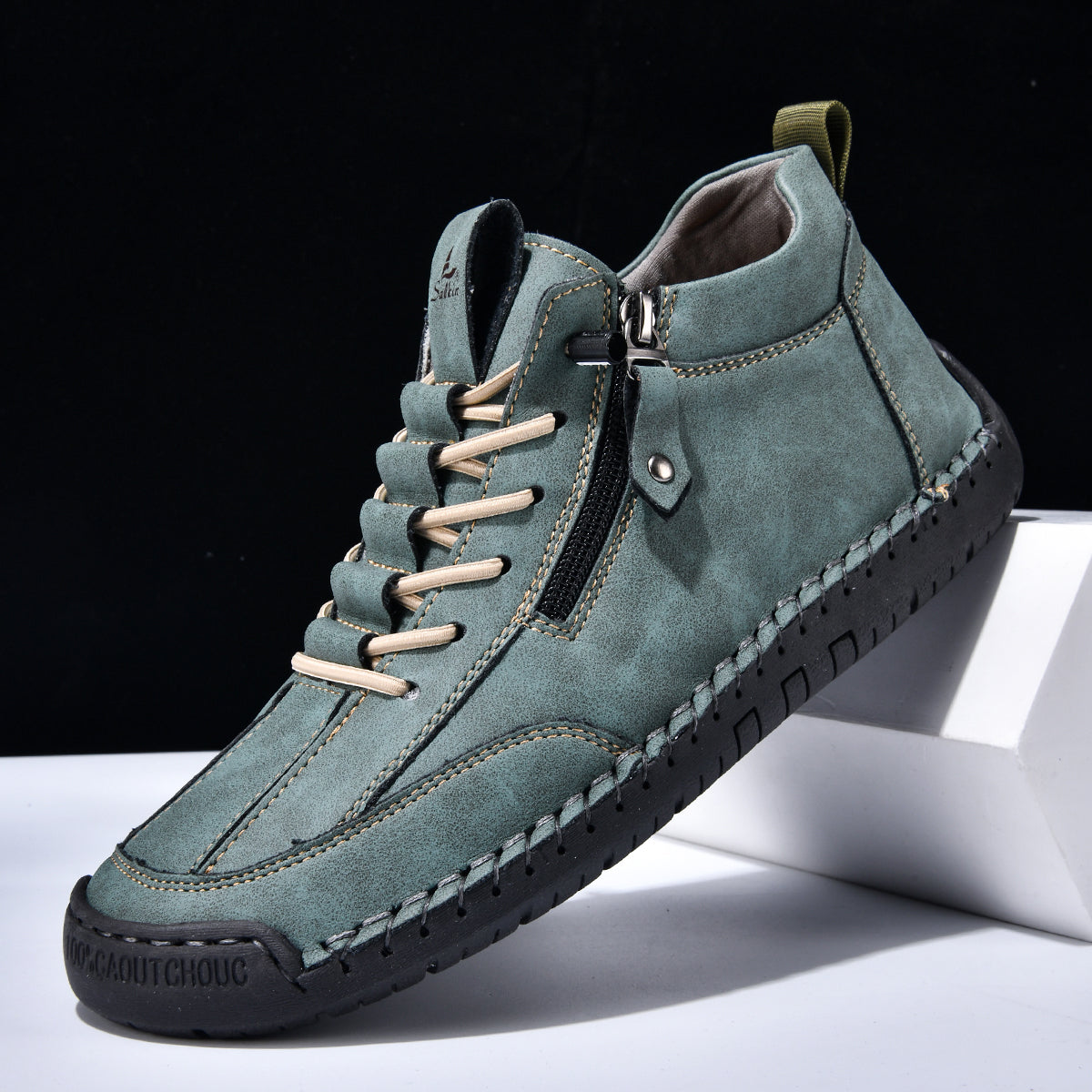 ⏰ÚLTIMO DÍA - 70% DE DESCUENTO🛒 Botas de cuero informales para hombre, ideales para actividades al aire libre, cómodas para caminar y conducir