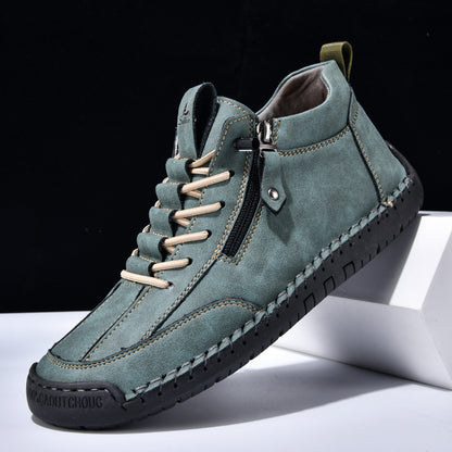 ⏰ÚLTIMO DÍA - 70% DE DESCUENTO🛒 Botas de cuero informales para hombre, ideales para actividades al aire libre, cómodas para caminar y conducir