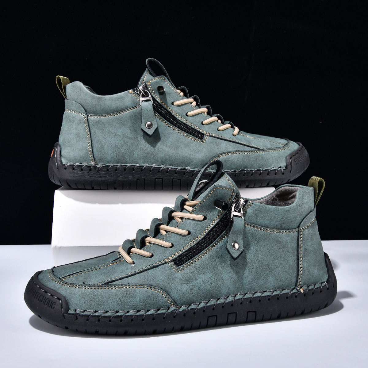 ⏰ÚLTIMO DÍA - 70% DE DESCUENTO🛒 Botas de cuero informales para hombre, ideales para actividades al aire libre, cómodas para caminar y conducir