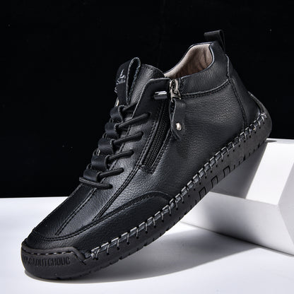 ⏰ÚLTIMO DÍA - 70% DE DESCUENTO🛒 Botas de cuero informales para hombre, ideales para actividades al aire libre, cómodas para caminar y conducir