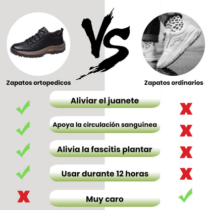 [🎉60% de descuento hoy - ¡no te lo pierdas!] - Zapatos ortopédicos cómodos de auténtica piel de becerro australiana 👞 (soporte de arco - alivia el dolor de pies) que te permiten caminar cómodamente ✅