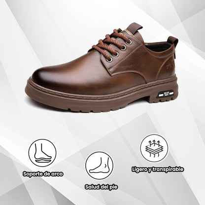 (🔥50% de descuento hoy - no te lo pierdas) Zapatos de cuero de marca italiana suaves y cómodos (soporte de arco - hace que caminar sea más fácil)