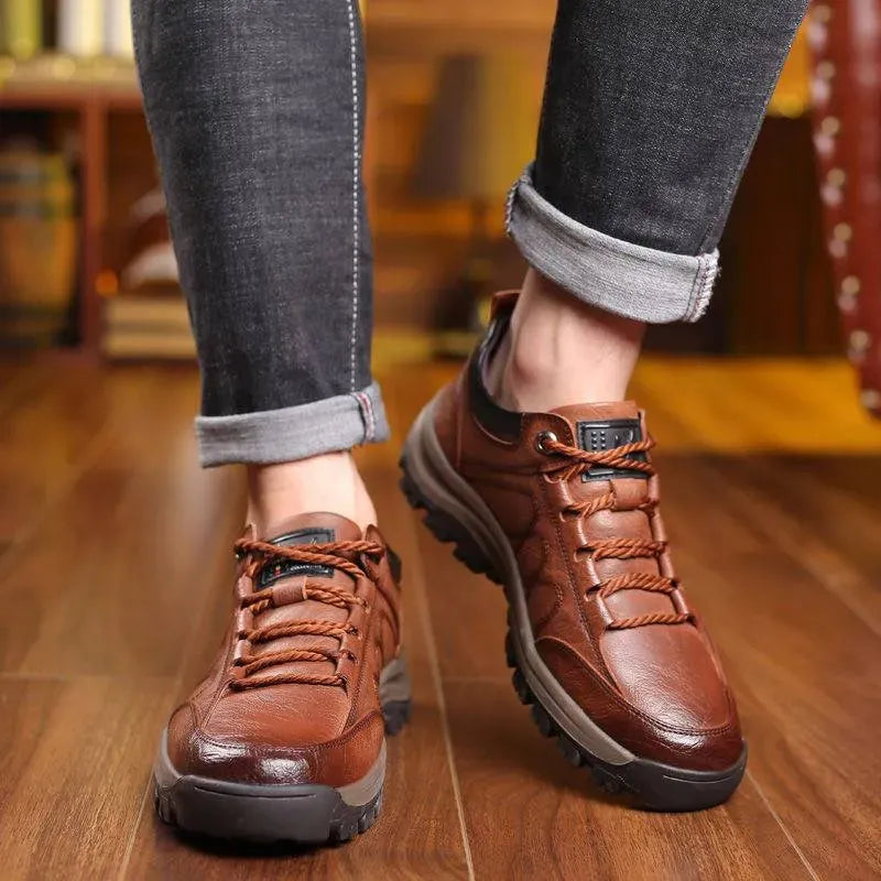 [🎉60% de descuento hoy - ¡no te lo pierdas!] - Zapatos ortopédicos cómodos de auténtica piel de becerro australiana 👞 (soporte de arco - alivia el dolor de pies) que te permiten caminar cómodamente ✅