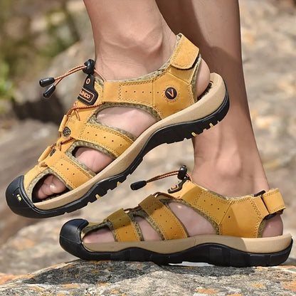 (🔥 60% de descuento por tiempo limitado) - Sandalias de Cuero Ergonómicas - Alivia el Dolor de Pies