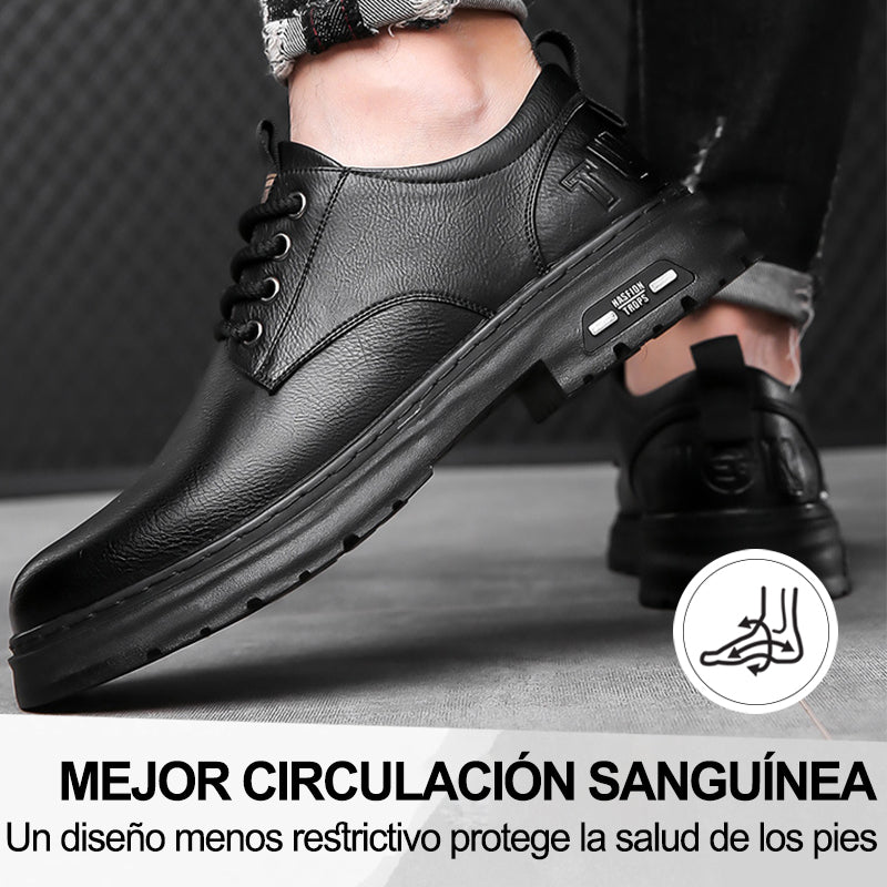 (🔥50% de descuento hoy - no te lo pierdas) Zapatos de cuero de marca italiana suaves y cómodos (soporte de arco - hace que caminar sea más fácil)
