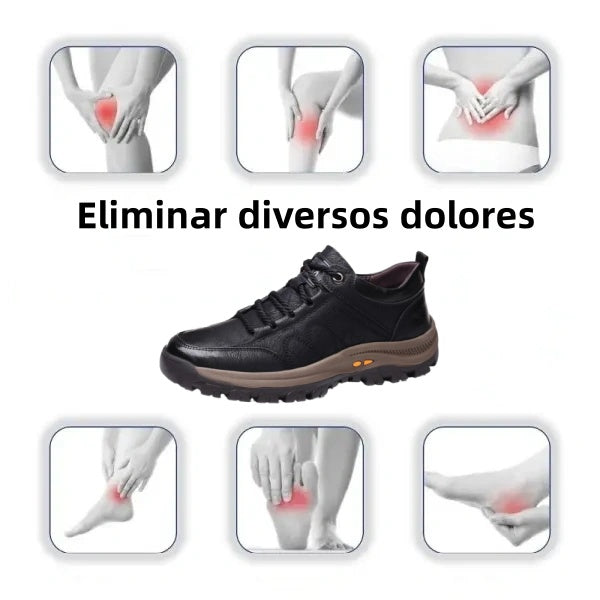[🎉60% de descuento hoy - ¡no te lo pierdas!] - Zapatos ortopédicos cómodos de auténtica piel de becerro australiana 👞 (soporte de arco - alivia el dolor de pies) que te permiten caminar cómodamente ✅