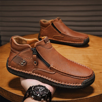 ⏰¡Último día! ¡70 % de descuento!🔥Botas ortopédicas de senderismo para hombre, hechas a mano, de cuero genuino