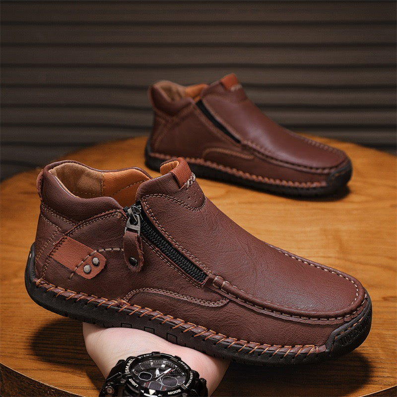 ⏰¡Último día! ¡70 % de descuento!🔥Botas ortopédicas de senderismo para hombre, hechas a mano, de cuero genuino