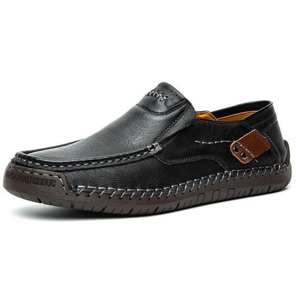 [⏰¡60% de descuento por tiempo limitado - no te lo pierdas!] 🔥 Zapatos para caminar para hombre hechos de auténtica piel de becerro australiana👞✅Cosidos a mano para caminar cómodamente