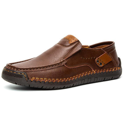 [⏰¡60% de descuento por tiempo limitado - no te lo pierdas!] 🔥 Zapatos para caminar para hombre hechos de auténtica piel de becerro australiana👞✅Cosidos a mano para caminar cómodamente