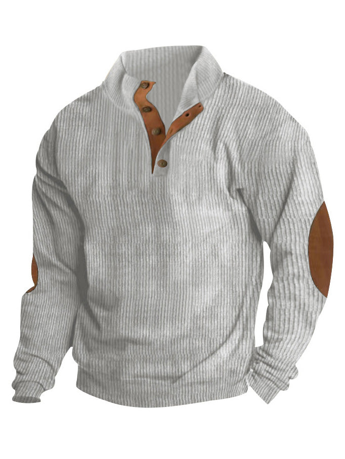 🔥 Navidad Ofertas especiales-Sudadera de manga larga con cuello alto estilo retro para hombre