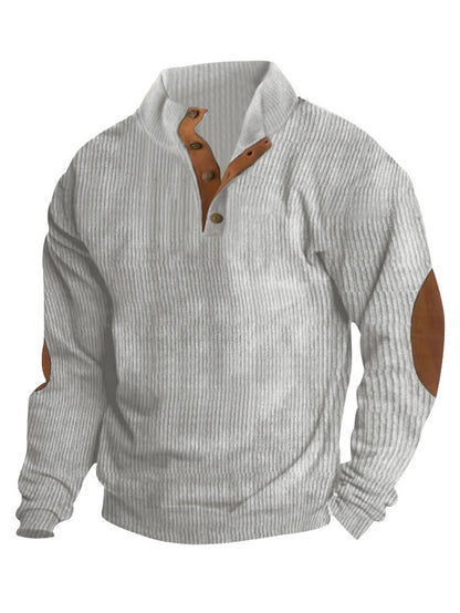 🔥 Navidad Ofertas especiales-Sudadera de manga larga con cuello alto estilo retro para hombre