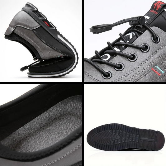 (🔥50% de descuento hoy - ¡no te lo pierdas!) - Zapatos ortopédicos de cuero suaves y cómodos (con amortiguación de aire - alivia el dolor de pies)