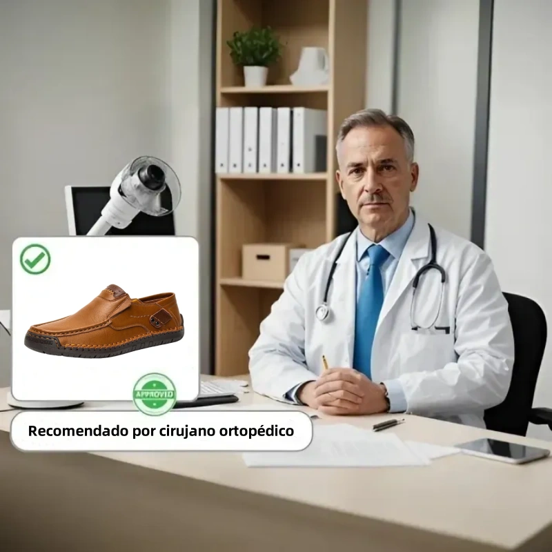 [⏰¡60% de descuento por tiempo limitado - no te lo pierdas!] 🔥 Zapatos para caminar para hombre hechos de auténtica piel de becerro australiana👞✅Cosidos a mano para caminar cómodamente