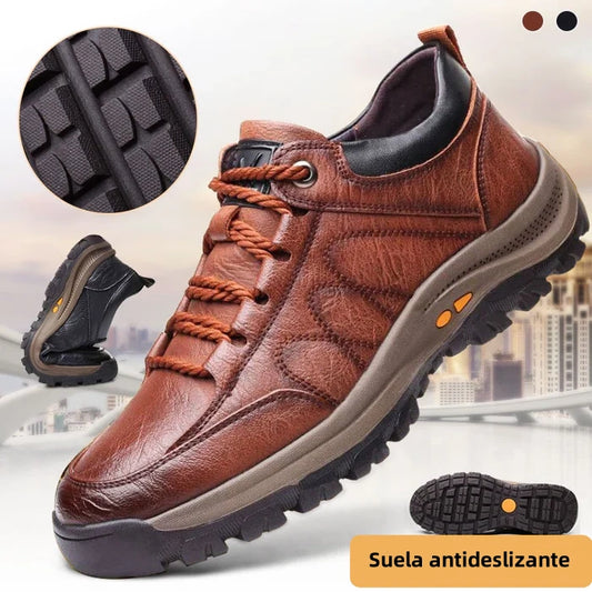 [🎉60% de descuento hoy - ¡no te lo pierdas!] - Zapatos ortopédicos cómodos de auténtica piel de becerro australiana 👞 (soporte de arco - alivia el dolor de pies) que te permiten caminar cómodamente ✅