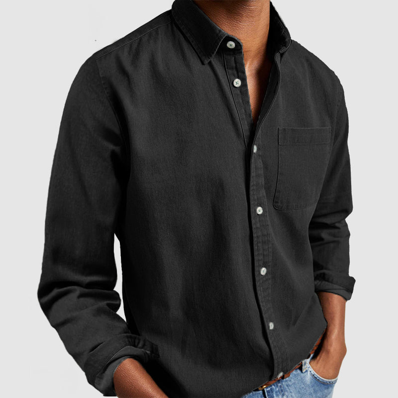 🔥Navidad Ofertas especiales: Camisa de algodón para hombre para uso diario