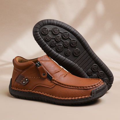 ⏰70% de descuento por tiempo limitado🛒Botas de conducir sin cordones de cuero premium hechas a mano para hombre