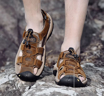 🔥Oferta por tiempo limitado - Sandalias de piel italiana resistentes al desgaste y a la flexión - Diseño ergonómico - Elimina el dolor